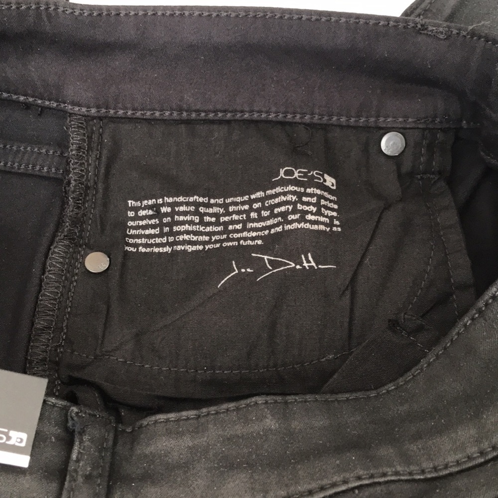 NWT Joe’s Jeans Callie Black Coated Denim High Rise Bootcut Crop Pants 28 & 30 - Picture 15 of 16